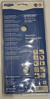 Dronco - Osborn Diamant Trennscheiben Set 125 mm U3 & Diamantschleifteller